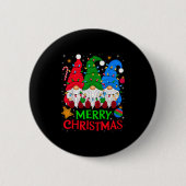 Gnomes Frohe Weihnachten Weihnachten Matching Button (Vorderseite)
