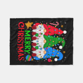 Gnomes Frohe Weihnachten Weihnachten Matching Fleecedecke (Vorderseite (Horizontal))