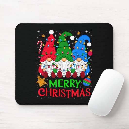 Gnomes Frohe Weihnachten Weihnachten Matching Mousepad (Mit Mouse)