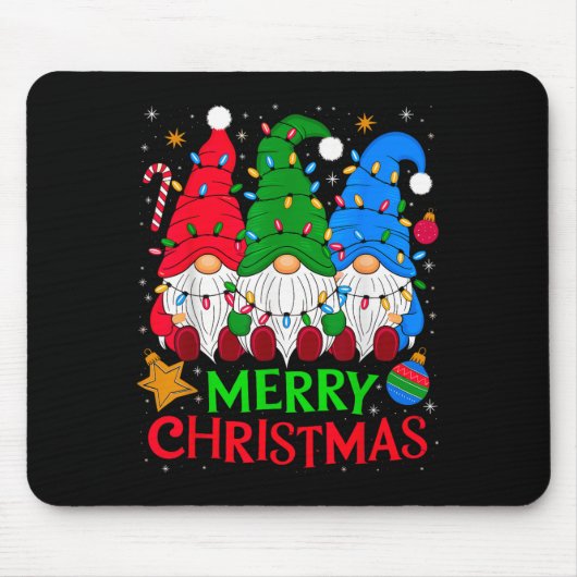 Gnomes Frohe Weihnachten Weihnachten Matching Mousepad (Vorne)