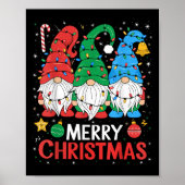 Gnomes Frohe Weihnachtslicht Familie Gnome Xmas Ma Poster (Vorne)