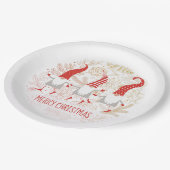 Gnomes Frory Christmas Party Pappteller (Schrägansicht)