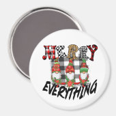 Gnomes Funny Merry Alles Schwarz-weiß Kariert Magnet (Vorderseite/Rückseite)