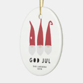 Gnomes für Weihnachtsverzierung Keramik Ornament (Links)