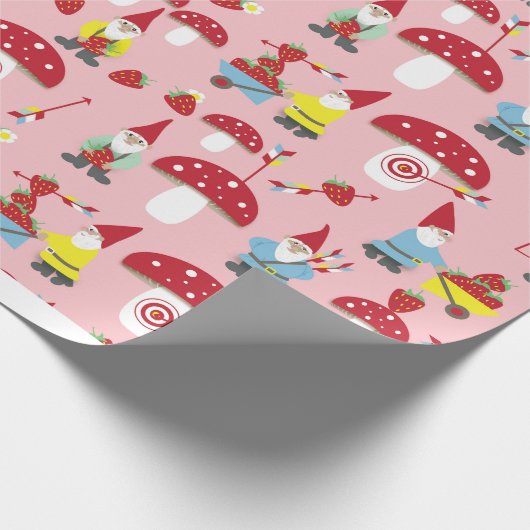 Gnomes-Garten-Party-Geschenk-Verpackung Geschenkpapier (Ecke)
