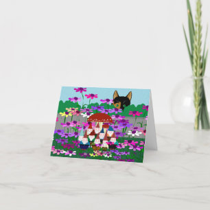 Gnomes-geklappte Grußkarte Feiertagskarte