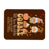 Gnomes Gobble Quote Erntedank Familiennamen Magnet (Horizontal)