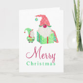 Gnomes-Grußkarte Feiertagskarte (Vorderseite)