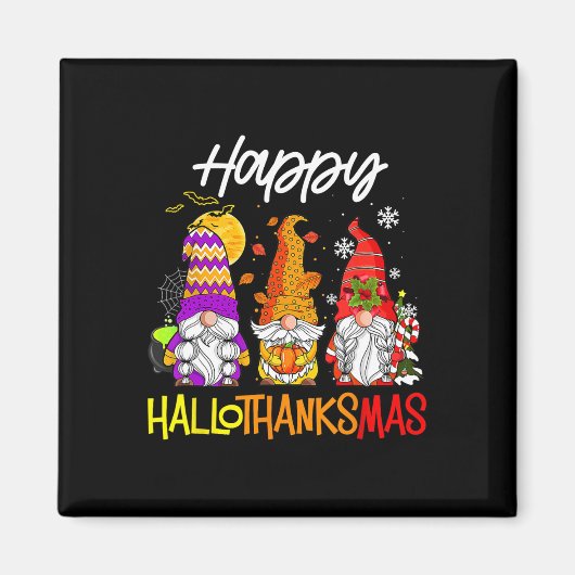 Gnomes Hallothanksmas Halloween Erntedank Chris Magnet (Vorne)