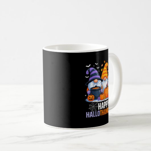 Gnomes Halloween Erntedank Weihnachtsfeier Hall Kaffeetasse (VorderseiteRechts)