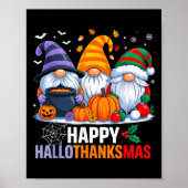 Gnomes Halloween Erntedank Weihnachtsfeier Hall Poster (Vorne)