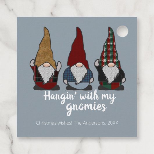 Gnomes Hangin mit My Gnomies Holiday Geschenkanhänger (Rückseite)