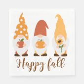 Gnomes Happy Fall Serviette (Vorderseite)
