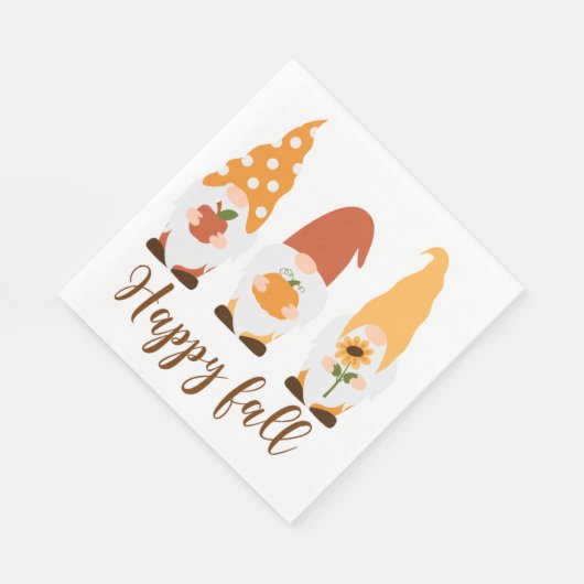 Gnomes Happy Fall Serviette (Ecke)