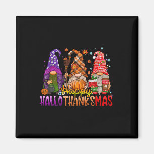 Gnomes Happy Hallothanksmas Halloween-Erntedank Magnet