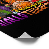 Gnomes Happy Hallothanksmas Halloween-Erntedank Poster (Ecke)