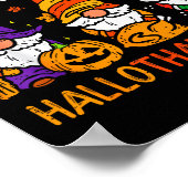 Gnomes Happy Hallothanksmas Halloween Thanksgiving Poster (Ecke)