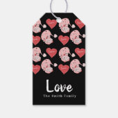 Gnomes Hearts Hand gezeichnet Valentinstag Geschenkanhänger (Vorderseite)