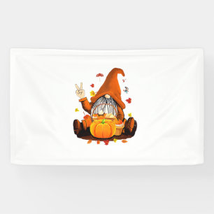 Gnomes Herbst Niedlicher Halloween Erntedank Lon Banner