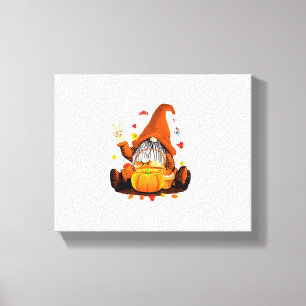 Gnomes Herbst Niedlicher Halloween Erntedank Lon Leinwanddruck