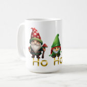 Gnomes Ho Ho Ho Christmas Kaffeetasse (Vorderseite Links)
