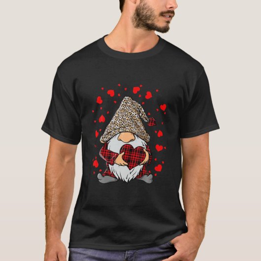 Gnomes Holding Heart Happy Valentine's Day T-Shirt (Vorderseite)