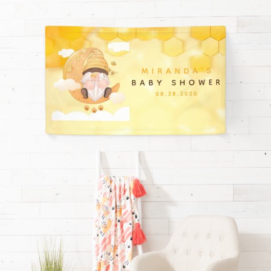 Gnomes Honeycomb Bees Baby Showbanner Banner (Insitu)