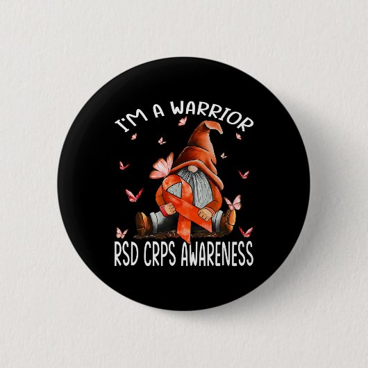 Gnomes I bin ein Krieger Rsd Crps Awareness Butter Button (Vorderseite)