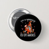 Gnomes I bin ein Krieger Rsd Crps Awareness Butter Button (Vorne & Hinten)