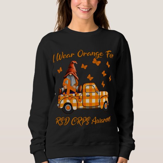 Gnomes I trage Orange für RSD CRPS Awareness Sweatshirt (Vorderseite)