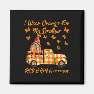 Gnomes Ich trage Orange für meine Bruder Rsd Crps  Magnet