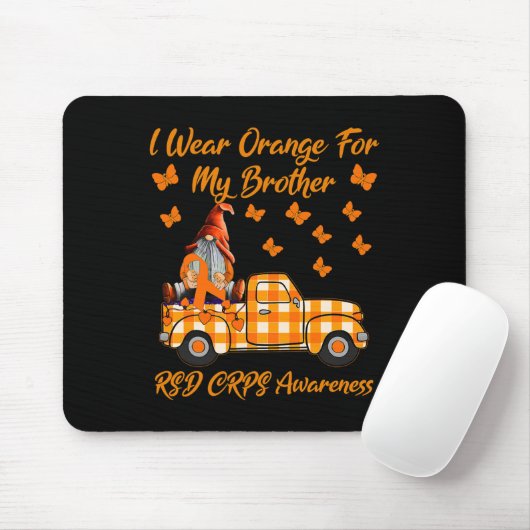 Gnomes Ich trage Orange für meine Bruder Rsd Crps Mousepad (Mit Mouse)