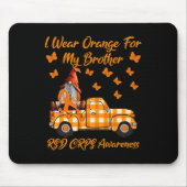 Gnomes Ich trage Orange für meine Bruder Rsd Crps Mousepad (Vorne)