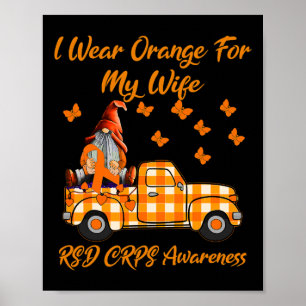 Gnomes Ich trage Orange für meine Ehefrau Rsd Crps Poster