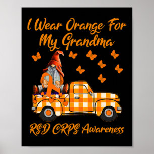 Gnomes Ich trage Orange für meine Oma Rsd Crps Awa Poster