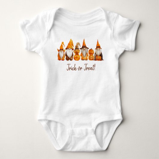 Gnomes in einer Reihe - Trick oder Treat! Baby Strampler (Vorderseite)
