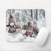 Gnomes in einer Winterlandschaft Mouse Pad Mousepad (Mit Mouse)