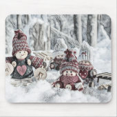 Gnomes in einer Winterlandschaft Mouse Pad Mousepad (Vorne)