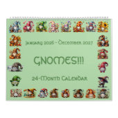 Gnomes in Hats 2026-2027 24-Month Calendar Kalender (Titelbild)