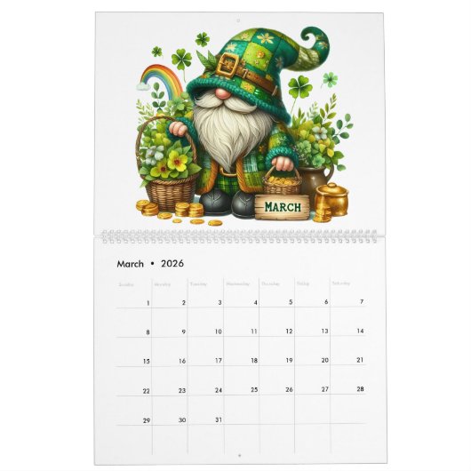 Gnomes in Hats 2026-2027 24-Month Calendar Kalender (Mär 2026)