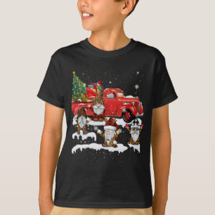 Gnomes in Leopard druckten Buffalo Karierte Weihna T-Shirt