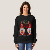 Gnomes Jagd Eier Happy Ostertag Sweatshirt (Vorne ganz)