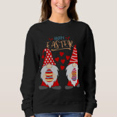 Gnomes Jagd Eier Happy Ostertag Sweatshirt (Vorderseite)