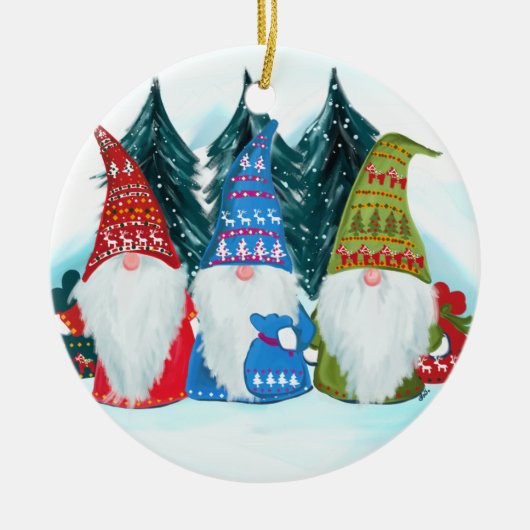 Gnomes Keramik Ornament (Vorne)