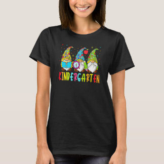 Gnomes Kindergarten Crew First Day Teacher Back To T-Shirt