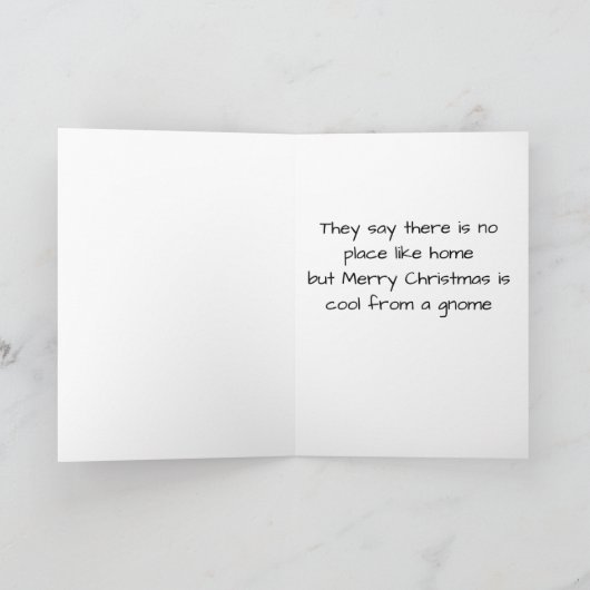 GNOMES KOMMEN ZUSAMMEN, UM NUR WEIHNACHTEN ZU SAGE KARTE (Innenseite)