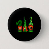 Gnomes Leprechaun St Patricks Day Beer Clover Iri- Button (Vorderseite)