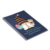 Gnomes Liebe Cupcakes und Kaffee Individuelle Name Notizblock (Rechte Seite)