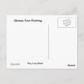 Gnomes Liebe Knittern Postkarte (Rückseite)