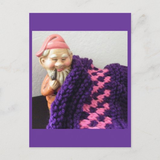 Gnomes Liebe Knittern Postkarte (Vorderseite)